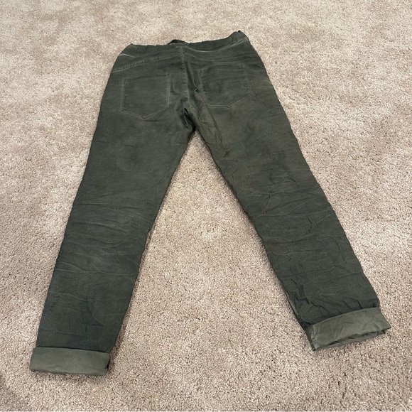 SZ:S Venti6 SEQUIN STAR CAPRI PANTS - ARMY GREEN - Picture 5 of 6